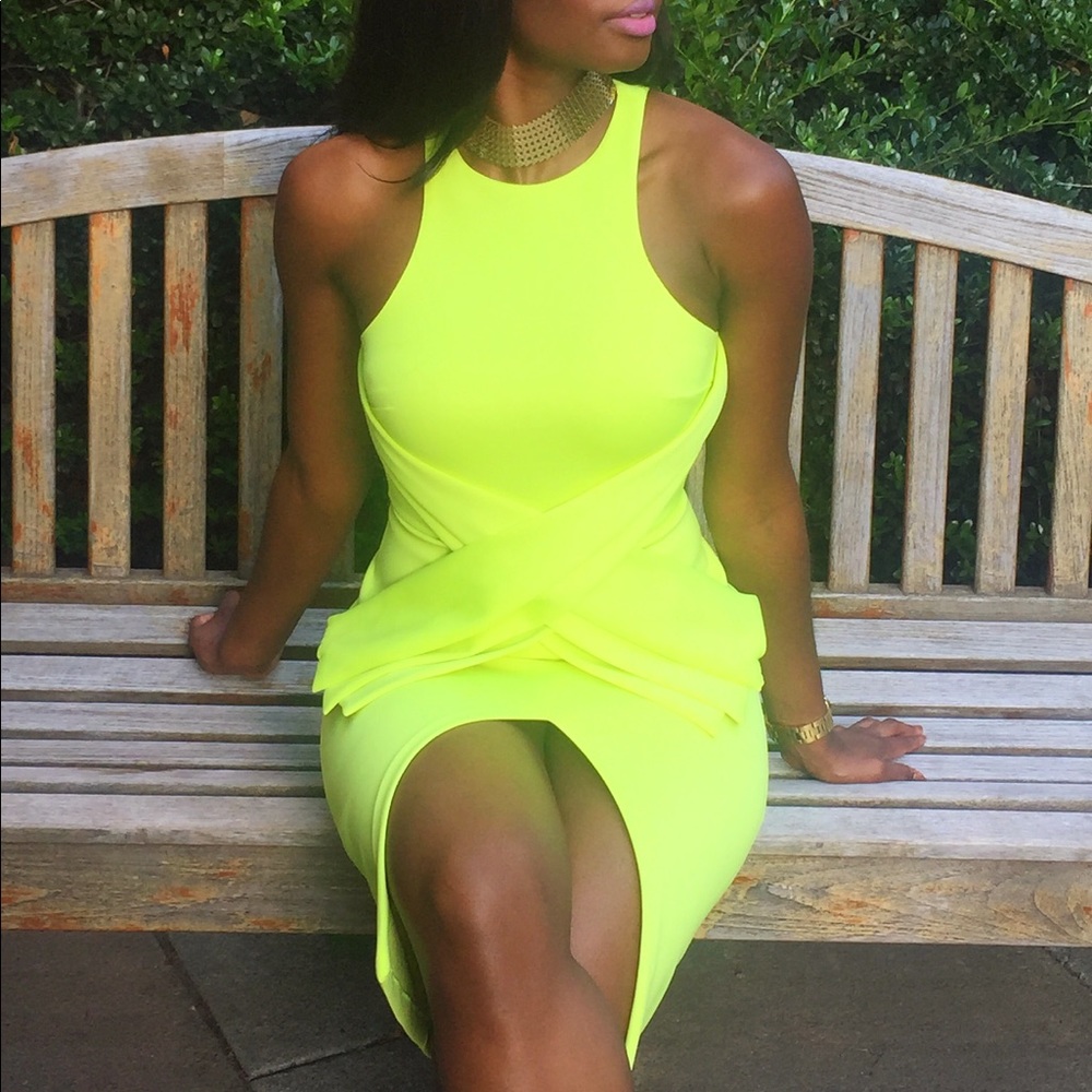 Cute and classy lime green dress
